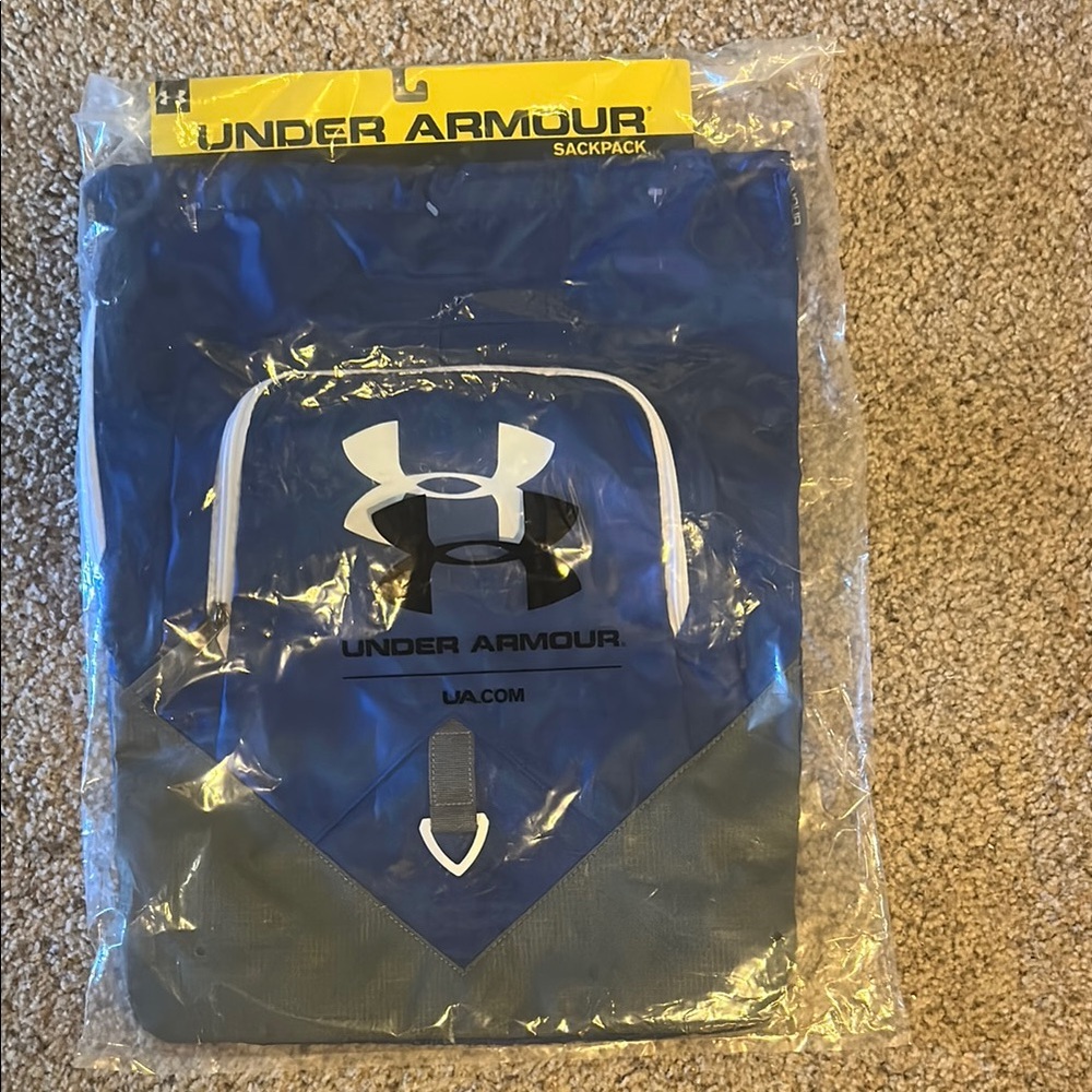 Under Armour Blue and Gray Sackpack